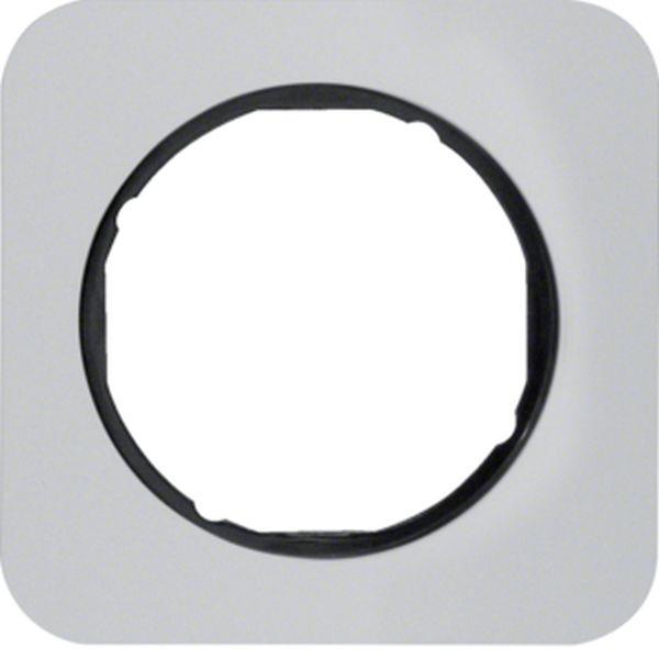 Berker Rahmen 1fach R.1 Alu/schwarz