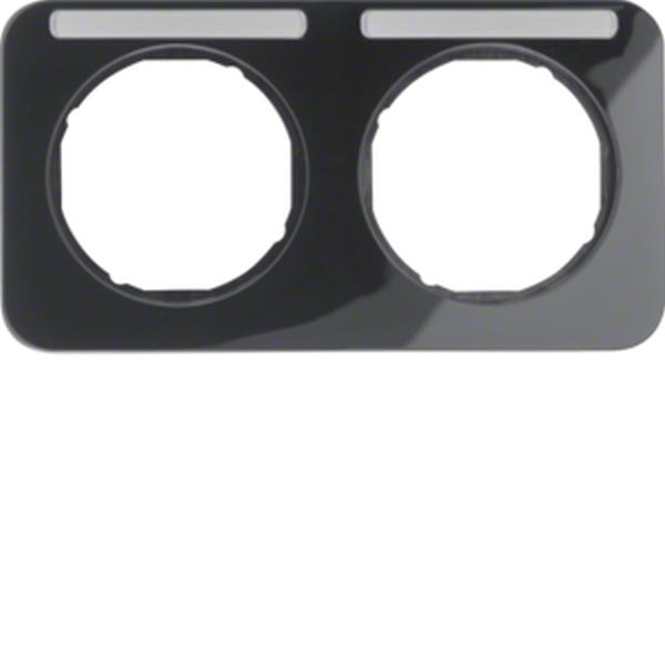 Berker Rahmen 2fach mit BF waag R.X schw