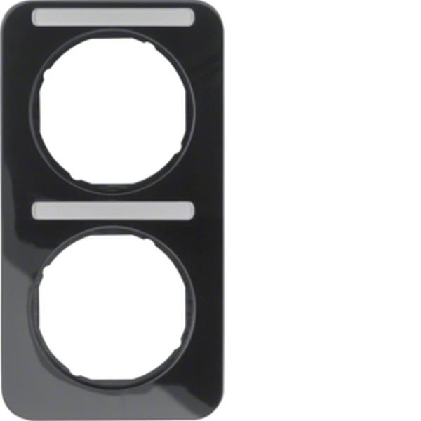 Berker Rahmen 2fach mit BF senk R.X schw