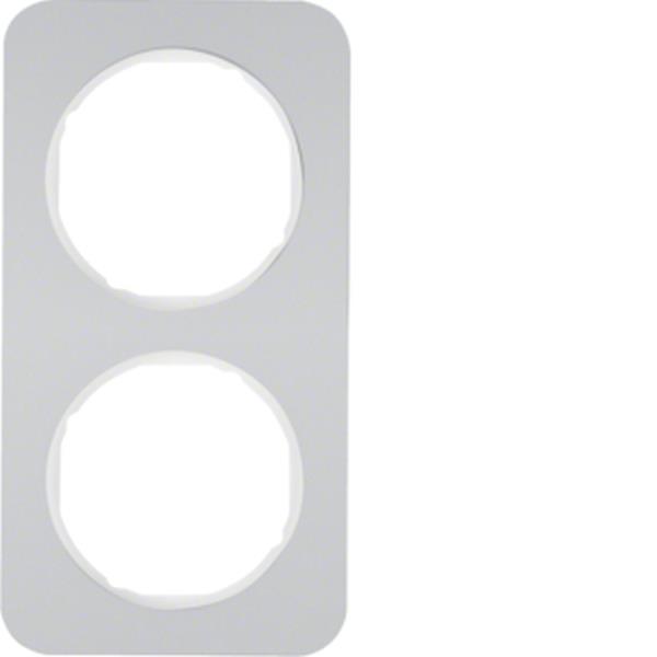 Berker Rahmen 2fach R.1 Alu pw