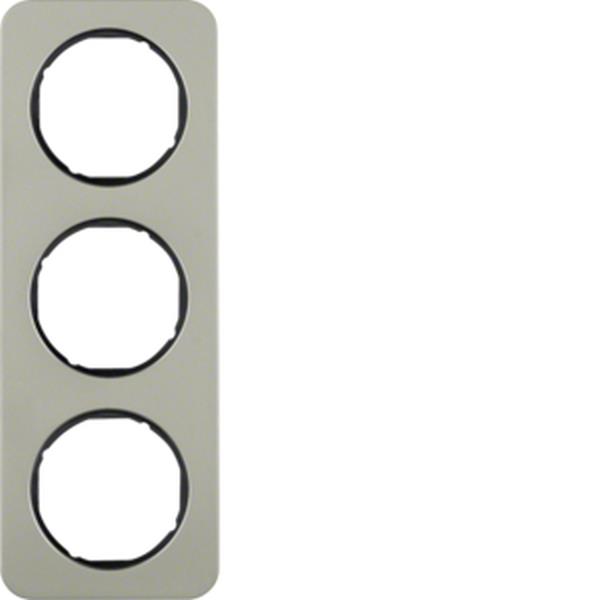 Berker Rahmen 3fach R.1 E-Stahl schw