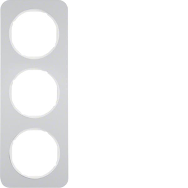 Berker Rahmen 3fach R.1 Alu pw