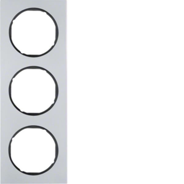 Berker Rahmen 3fach R3 Alu schw