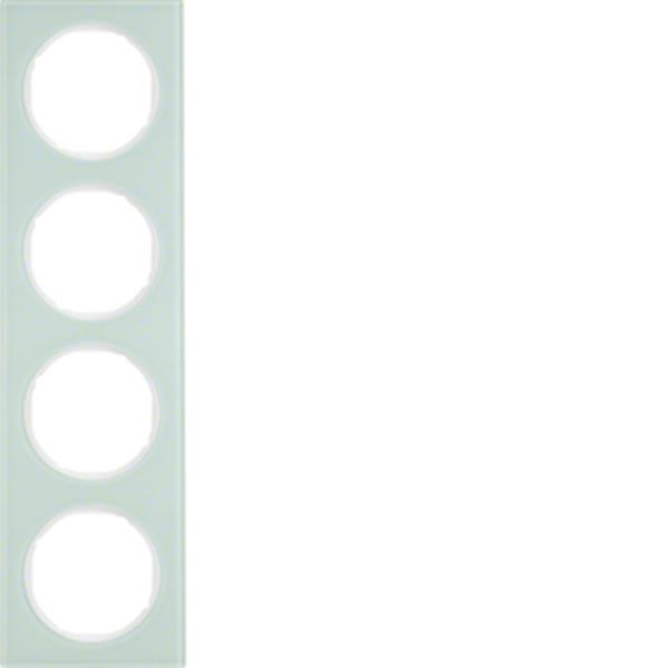 Berker Rahmen 4fach R.3 Glas polarweiß