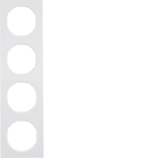 Berker Rahmen 4fach R.3 polarweiß glänzend