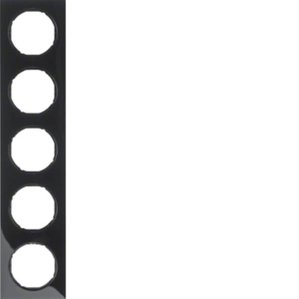 Berker Rahmen 5fach R.3 schwarz glänzend