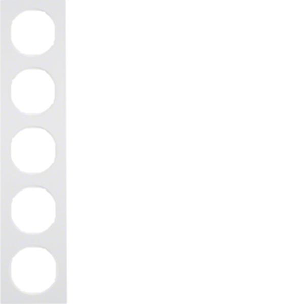 Berker Rahmen 5fach R.3 polarweiß glänzend