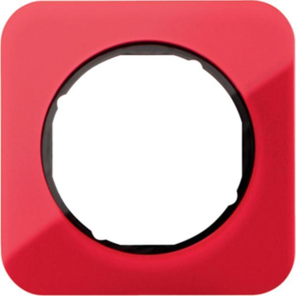Berker Rahmen 1f R.1 Acryl rot Transluzent schw