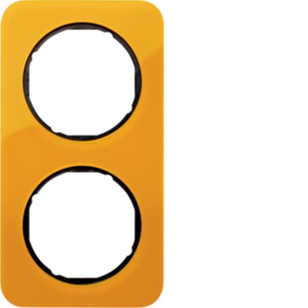 Berker Rahmen 2fach R.1 Acryl orange Trans schw