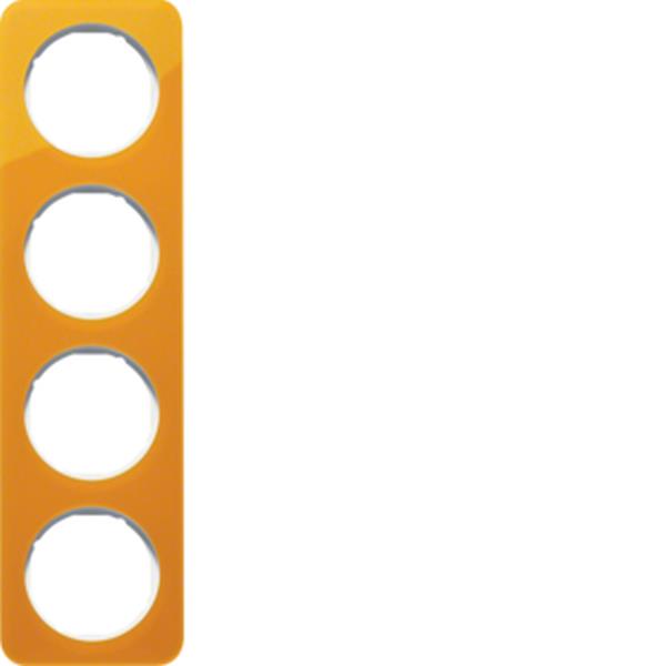 Berker Rahmen 4fach R.1 Acryl orange Transl. pw