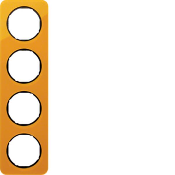 Berker Rahmen 4fach R.1 Acryl orange Trans. Sw