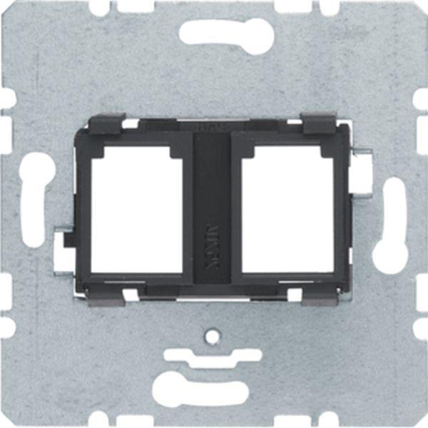 Berker Tragpl. m An 2fach f 3M Modular Jacks