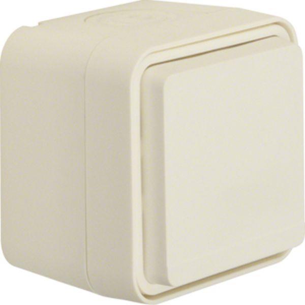 Berker SCHUKO AP Steckdose, Feuchtraumsteckdose 1-fach mit Klappdeckel AP W.1 po