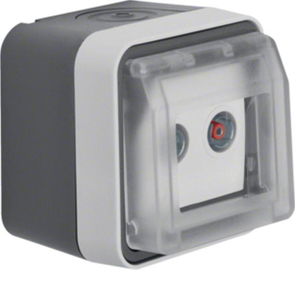 Berker Antennen-Std 2Lo Durchgangsdo AP W.1 gr