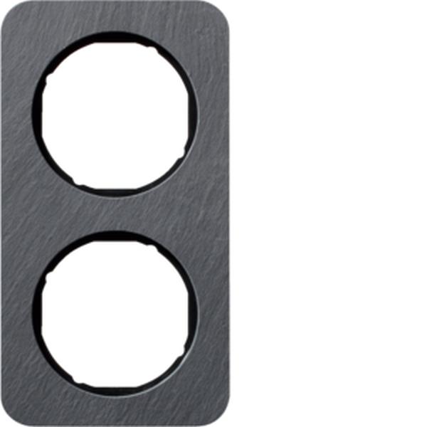 Berker Rahmen 2fach R.1 Schiefer schw