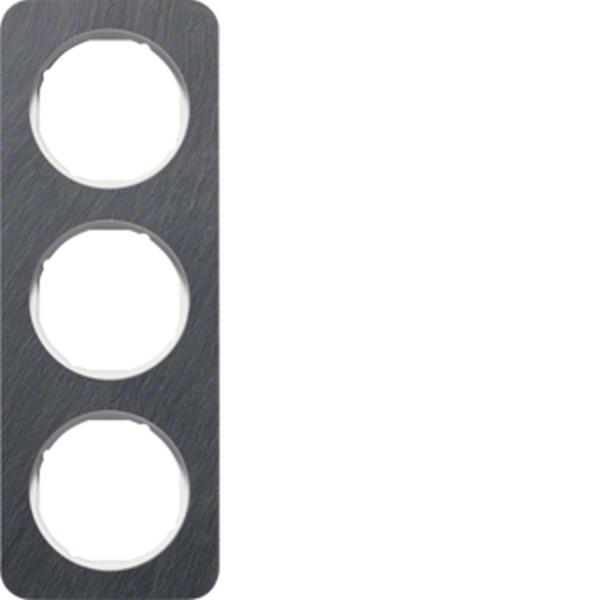 Berker Rahmen 3fach R.1 Schiefer pw