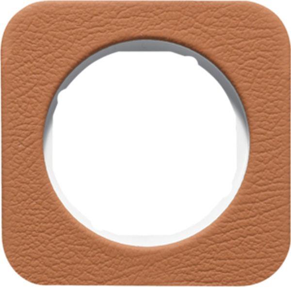 Berker Rahmen 1fach R.1 Leder braun pw