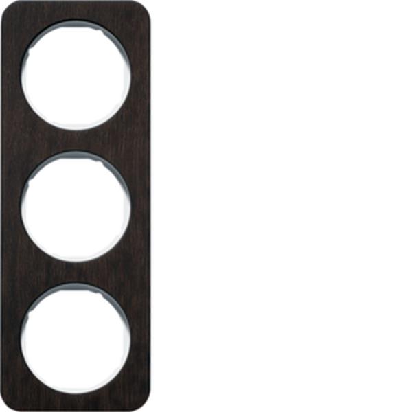 Berker Rahmen 3fach R.1 Eiche gebeizt pw