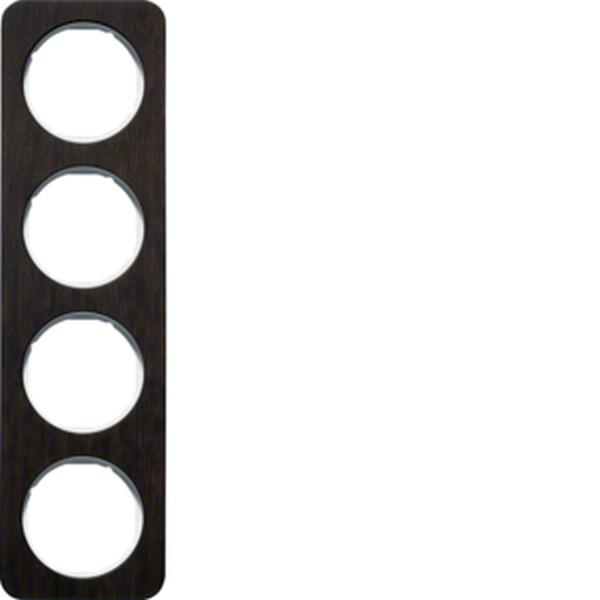 Berker Rahmen 4fach R.1 Eiche gebeizt pw