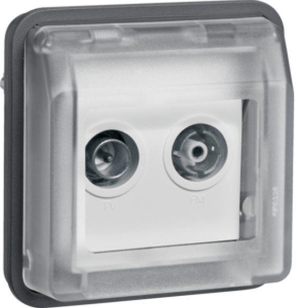 Berker Antennendosen-Einsatz 2Loch Ezd W.1 grau Berker Antennendosen-Einsatz 2Loch Ezd W.1 grau