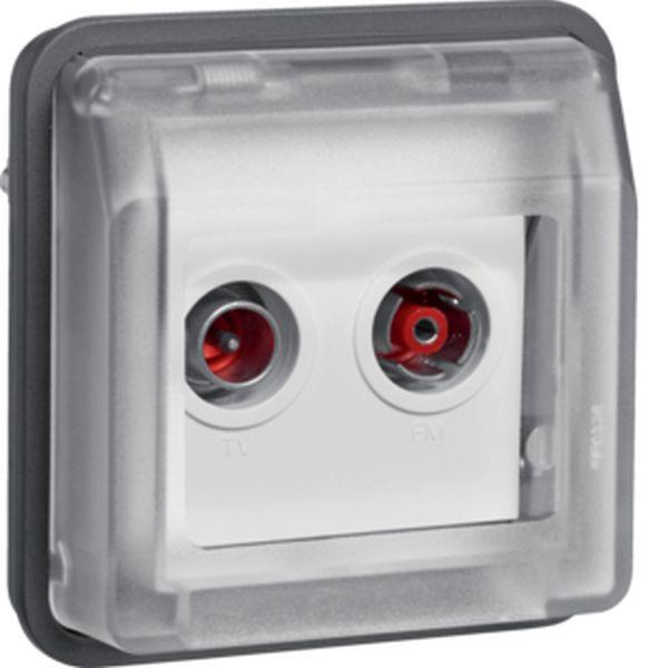 Berker Antennendosen-Einsatz 2Loch Dgd W.1 grau Berker Antennendosen-Einsatz 2Loch Dgd W.1 grau