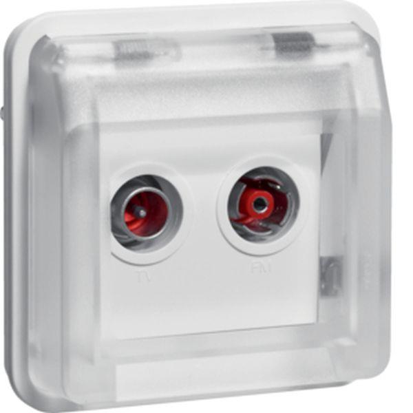 Berker Antennendosen-Einsatz 2Loch Dgd W.1 pw Berker Antennendosen-Einsatz 2Loch Dgd W.1 pw