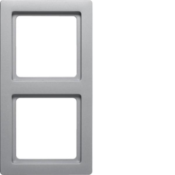 Berker Rahmen 2fach Q1 Alu Lack