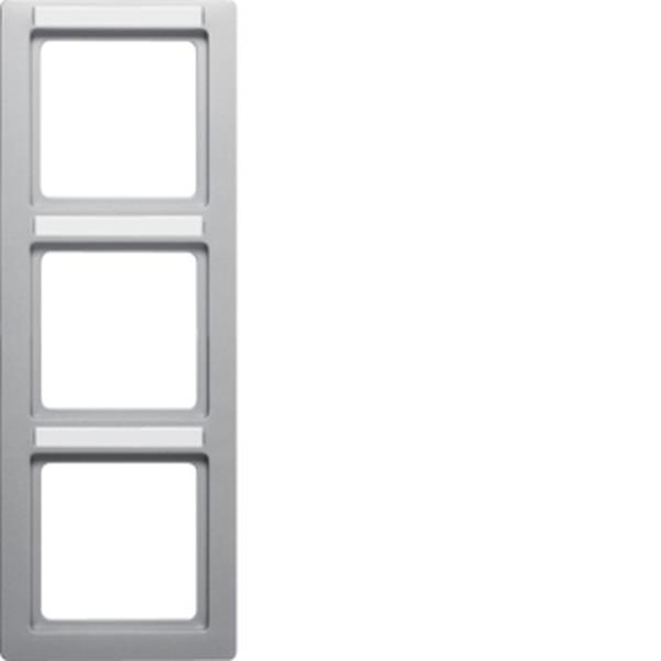 Berker Rahmen 3fach mit Beschrift. Q1 Alu Lack Berker Rahmen 3fach mit Beschrift. Q1 Alu Lack