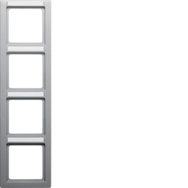 Berker Rahmen 4fach mit BF senk. Q.1 alu samt Berker Rahmen 4fach mit BF senk. Q.1 alu samt