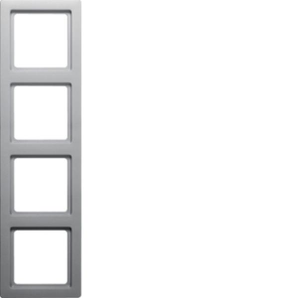 Berker Rahmen 4fach Q.1 alu samt lackiert Berker Rahmen 4fach Q.1 alu samt lackiert