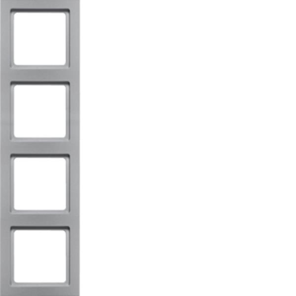 Berker Rahmen 4fach Q.3 alu samt lackiert Berker Rahmen 4fach Q.3 alu samt lackiert