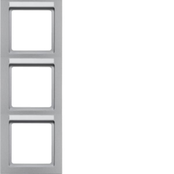 Berker Rahmen 3fach senk mit Bs.feld Q3 AluLack Berker Rahmen 3fach senk mit Bs.feld Q3 AluLack