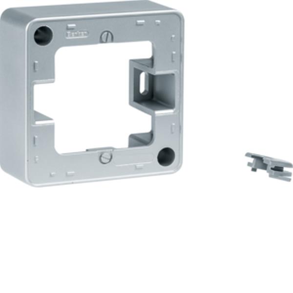 Berker Aufputz-Rahmen 1fach alu samt lackiert Berker Aufputz-Rahmen 1fach alu samt lackiert