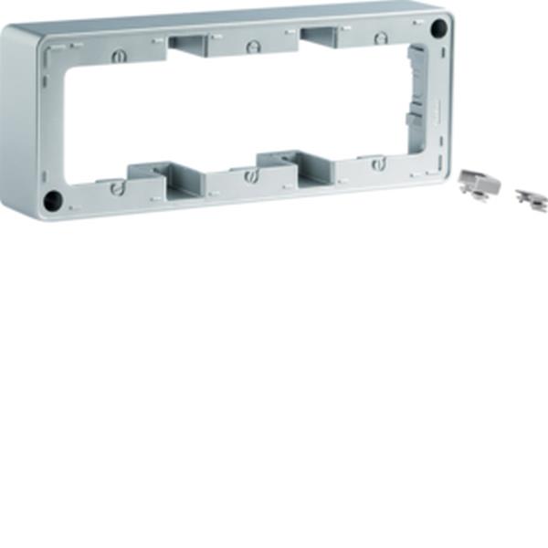 Berker Aufputz-Rahmen 3fach alu samt lackiert Berker Aufputz-Rahmen 3fach alu samt lackiert