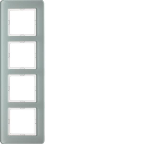 Berker Rahmen 4fach, Q.7, Glas polarweiß Berker Rahmen 4fach, Q.7, Glas polarweiß