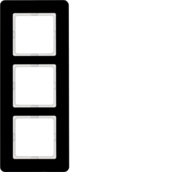 Berker Rahmen 3fach Q.7 Glas schw Berker Rahmen 3fach Q.7 Glas schw