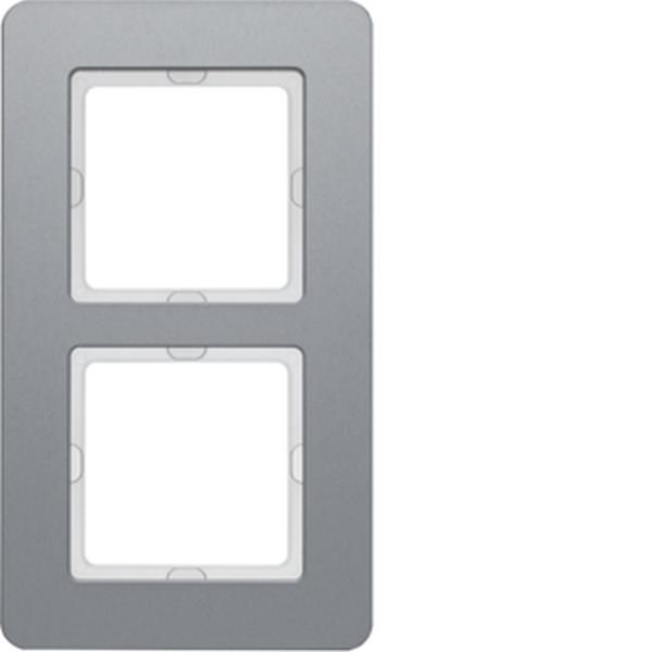 Berker Rahmen 2fach Q.7 Alu gestrahlt Berker Rahmen 2fach Q.7 Alu gestrahlt