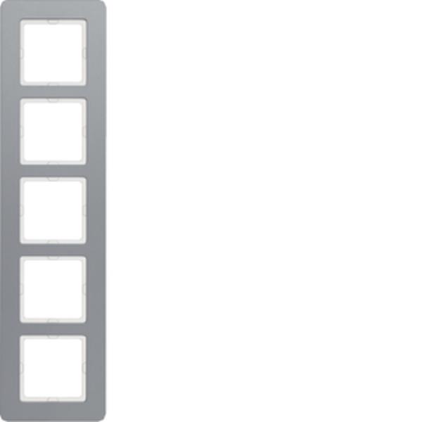 Berker Rahmen 5fach, Q.7, Alu gestrahlt Berker Rahmen 5fach, Q.7, Alu gestrahlt