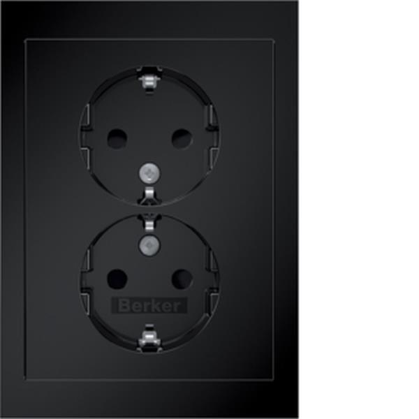Berker D-Steckdose SCHUKO ADP erh.BS S.3 schw g Berker D-Steckdose SCHUKO ADP erh.BS S.3 schw g