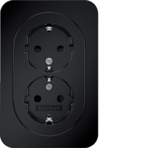 Berker D-Steckdose SCHUKO ADP erh.BS R.1 schw g Berker D-Steckdose SCHUKO ADP erh.BS R.1 schw g