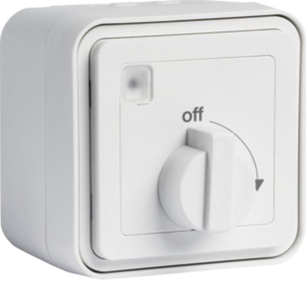 Berker W.1 Mech. Z-Uhr,Drehkn.,15min,m. Geh.,pw