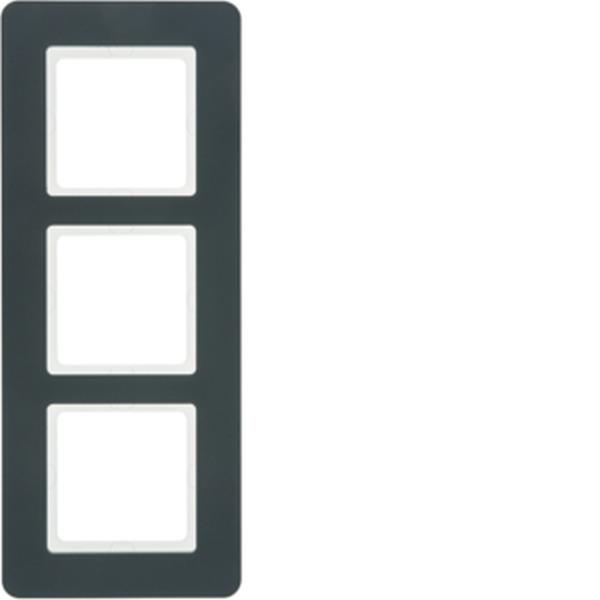 Berker Rahmen 3fach Q.7 anthrazit samt