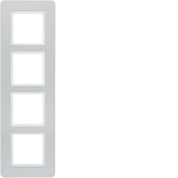 Berker Rahmen 4fach, Q.7, alu samt