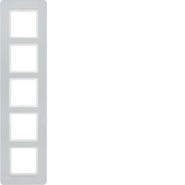 Berker Rahmen 5fach, Q.7, alu samt lackiert