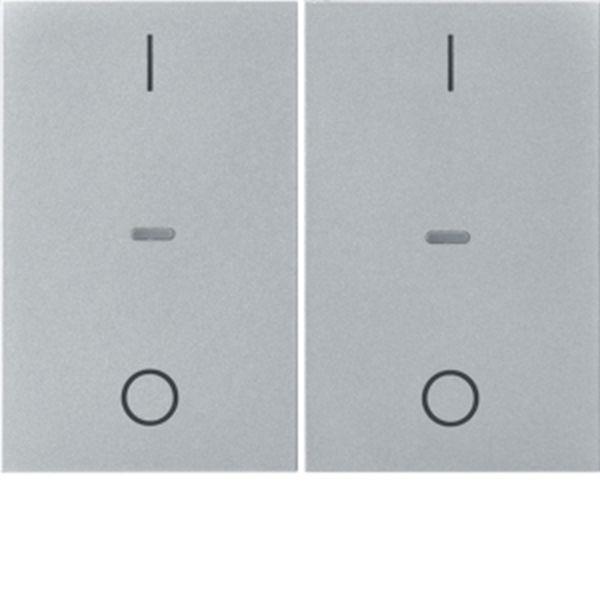 Berker Abdeck. Tast.-M. 2f. I/O K.x alu