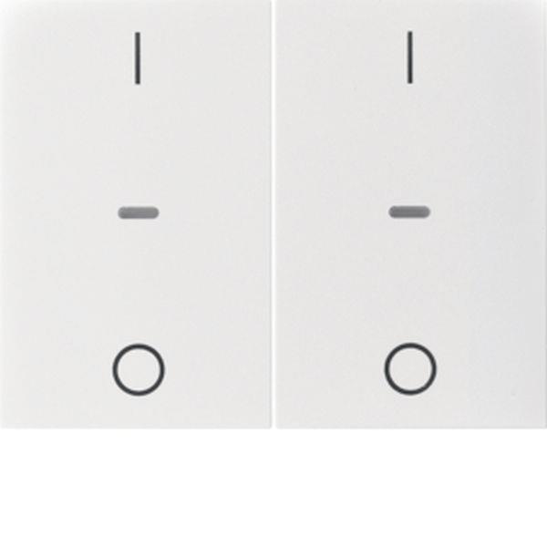 Berker Abdeck. Tast.-M. 2f. I/O K.x pw