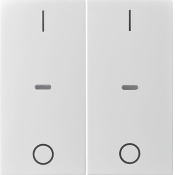 Berker Abdeck. Tast.-M. 2f. I/O S.1/B.x weiß
