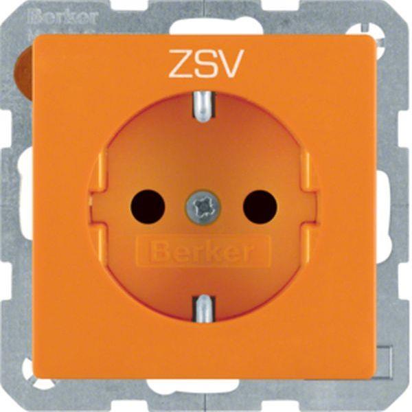 Berker Steckdose SCHUKO m. EHBS Q.x orange samt