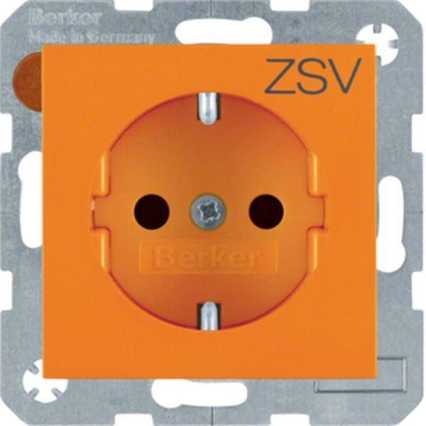 Berker Steckd. SCHUKO m. EHBS S.1/B.x orange gl