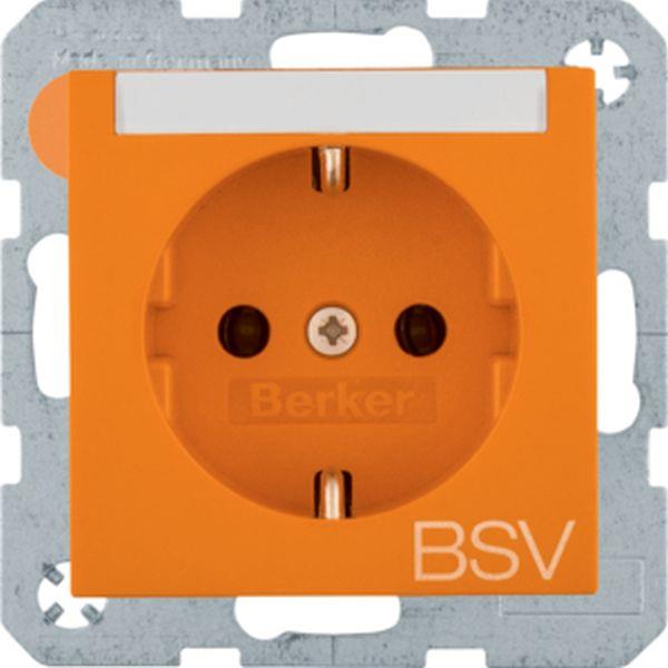 Berker Steckd. SCHUKO BSV BSF S.1/B.x gl orange